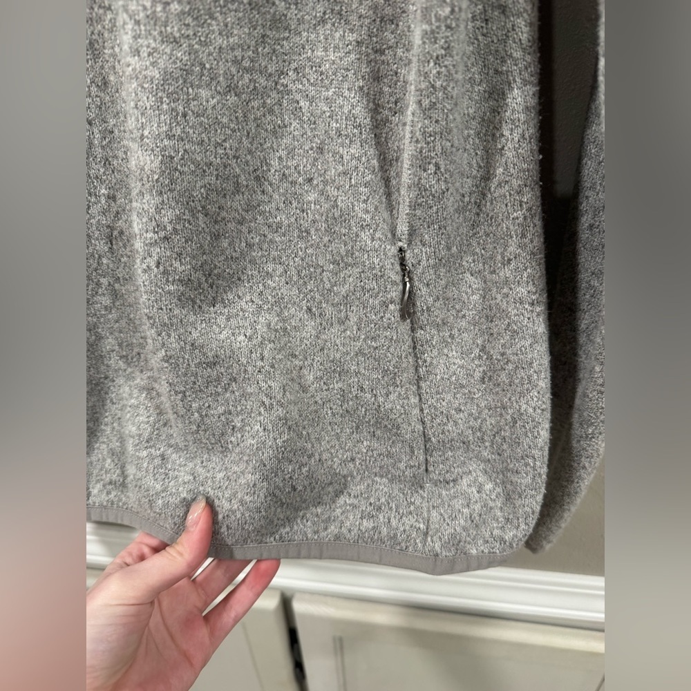 The North Face Heathered Gray Crescent Sunshine Fleece Sweatshirt Hoodie - Picture 4 of 8